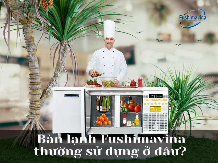 bàn lạnh 6 ngăn kéo phổ biến trong các bếp ăn công nghiệp quy mô lớn