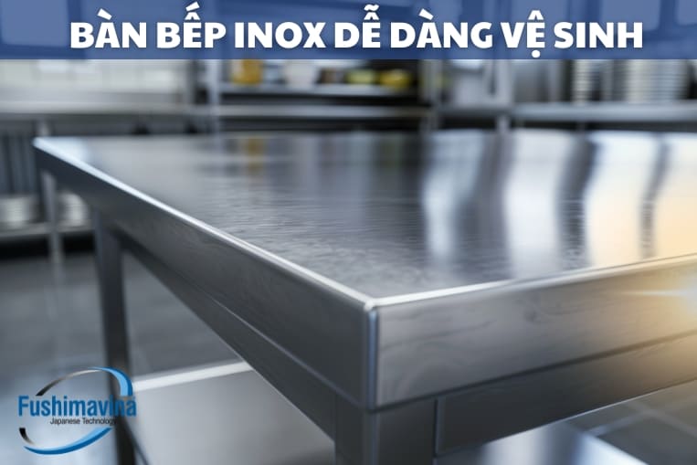 bàn inox dễ dàng vệ sinh