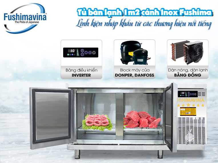 Linh kiện của bàn lạnh 1m2