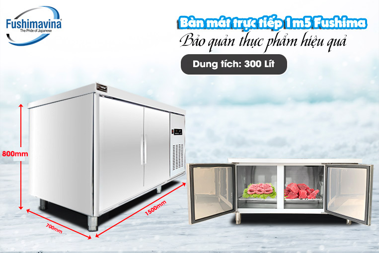 Bàn mát trực tiếp 1m5 Fushima