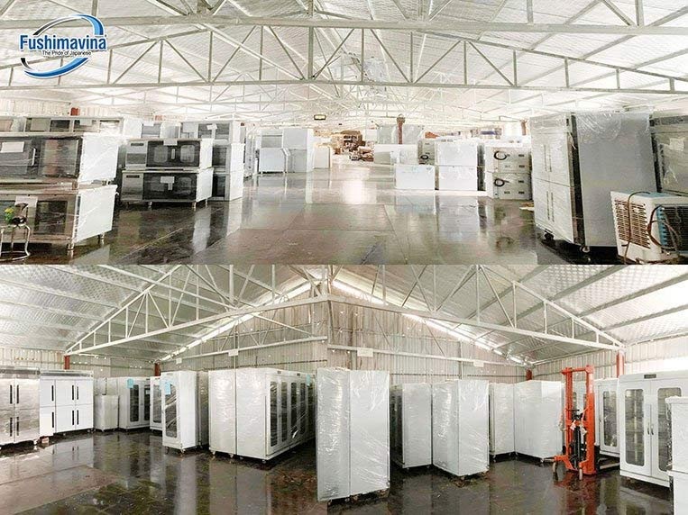 Kho hàng rộng lớn 2500m2 luôn sẵn linh kiện, hàng hóa để thay thế