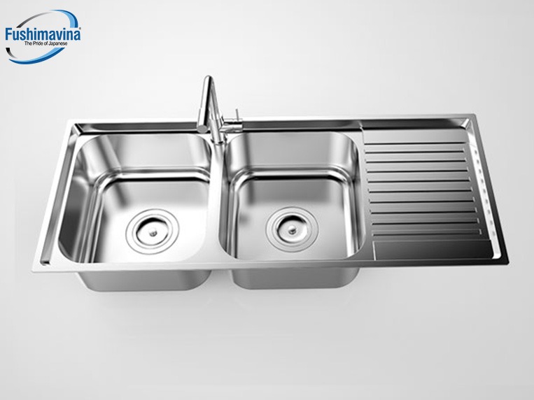 bồn rủa đặt âm vào bếp giúp tiết kiệm không gian