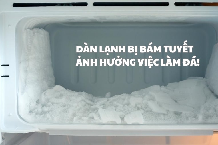 dàn lạnh bị bám tuyết