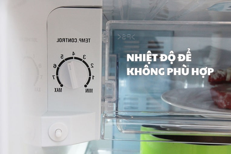 cài đặt núm nhiệt độ sai