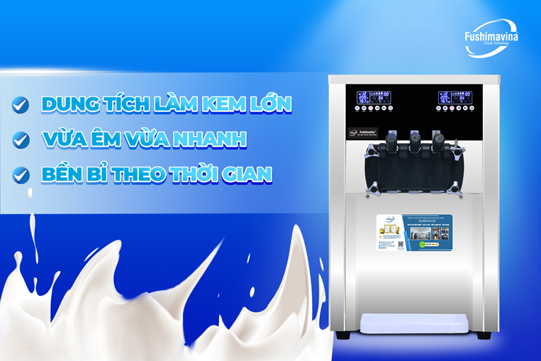 Làm kem nhanh phục vụ được lượng lớn thực khách