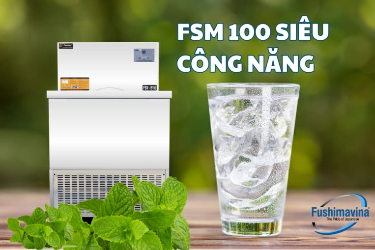 máy đá 100kg sản xuất nhanh