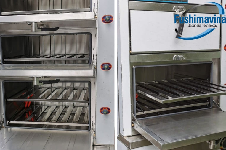 khoang hấp tủ làm bằng inox