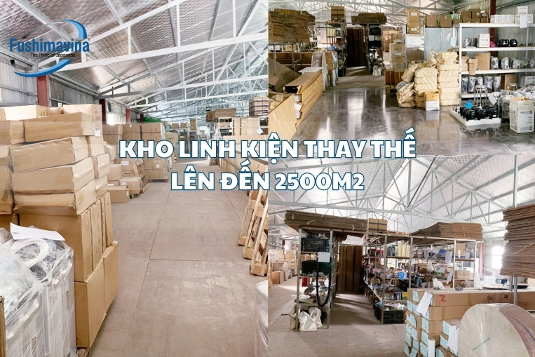 kho hàng rộng lớn luôn sẵn sàng thay thế linh kiện