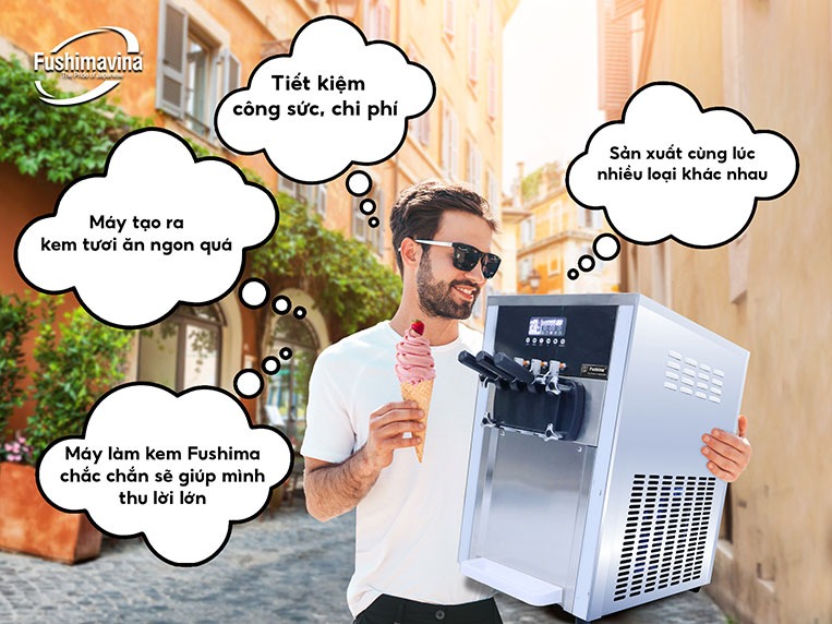 máy làm kem là yếu tố quyết định đến 80% chất lượng kem