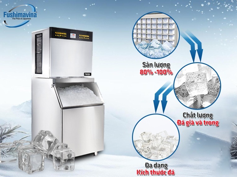 sử dụng máy làm đá giúp chủ động nguồn đá sạch