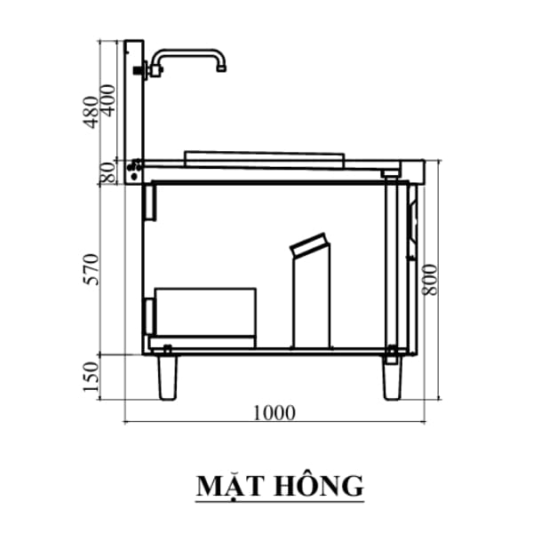 Bếp Từ Công Nghiệp Đơn 8KW mặt lõm Fushimavina - Ảnh 6