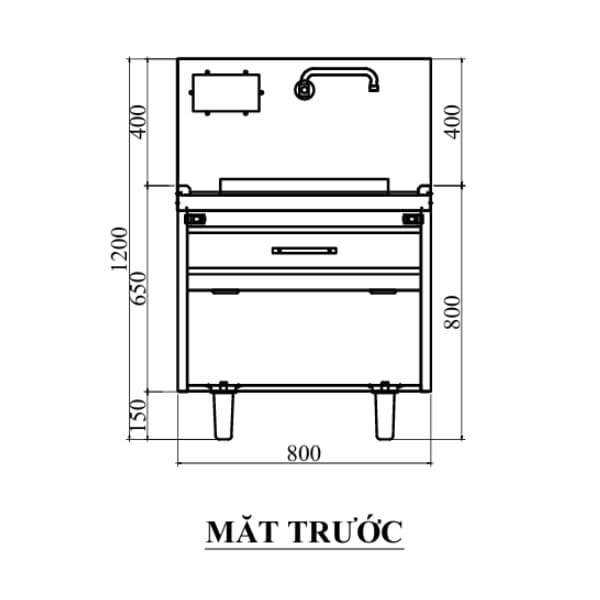 Bếp Từ Công Nghiệp Đơn 8KW mặt lõm Fushimavina - Ảnh 8