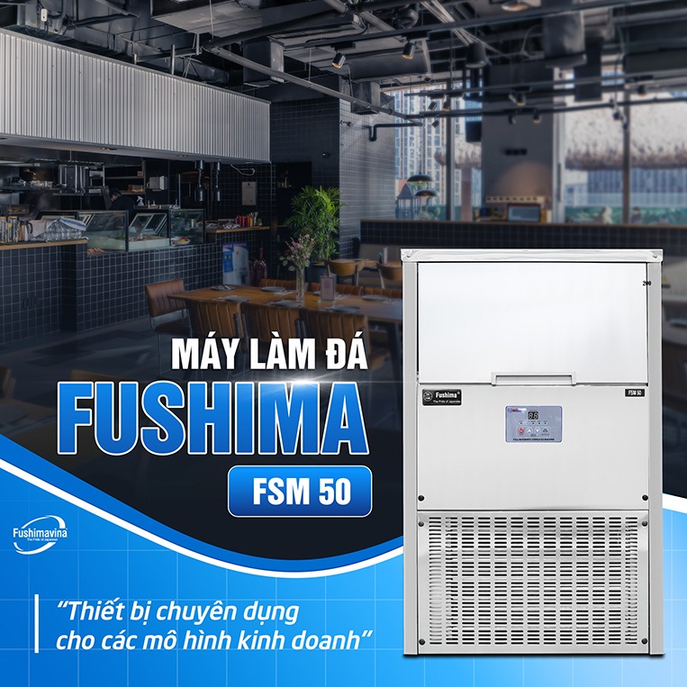 Máy làm đá viên 50kg Fushima phù hợp với mô hình kinh doanh nào?