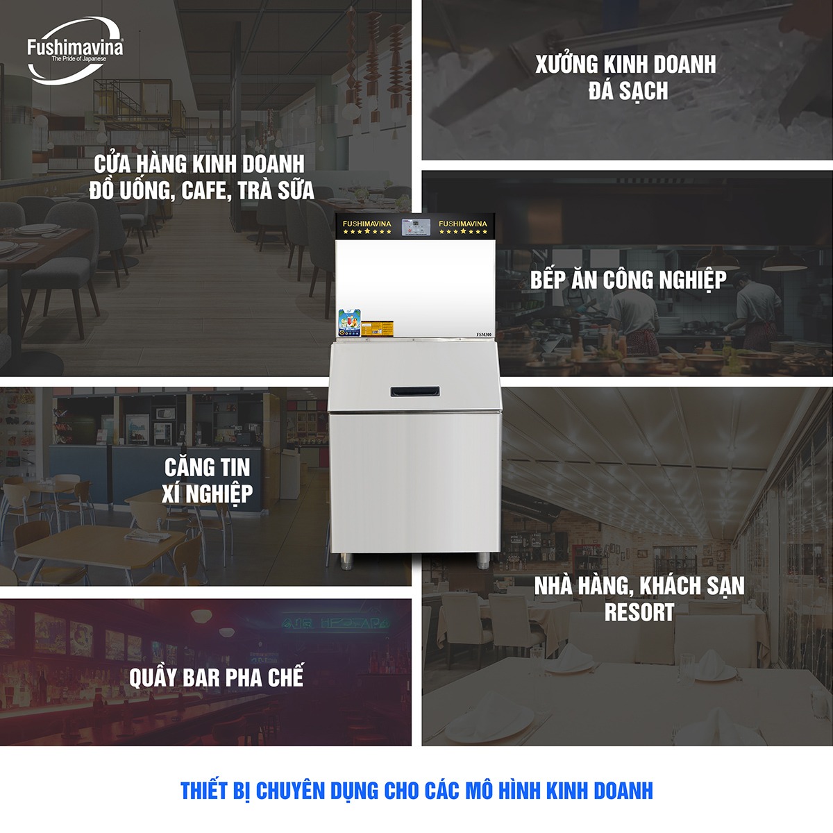 Máy làm đá viên 300kg Fushimavina - Ảnh 9