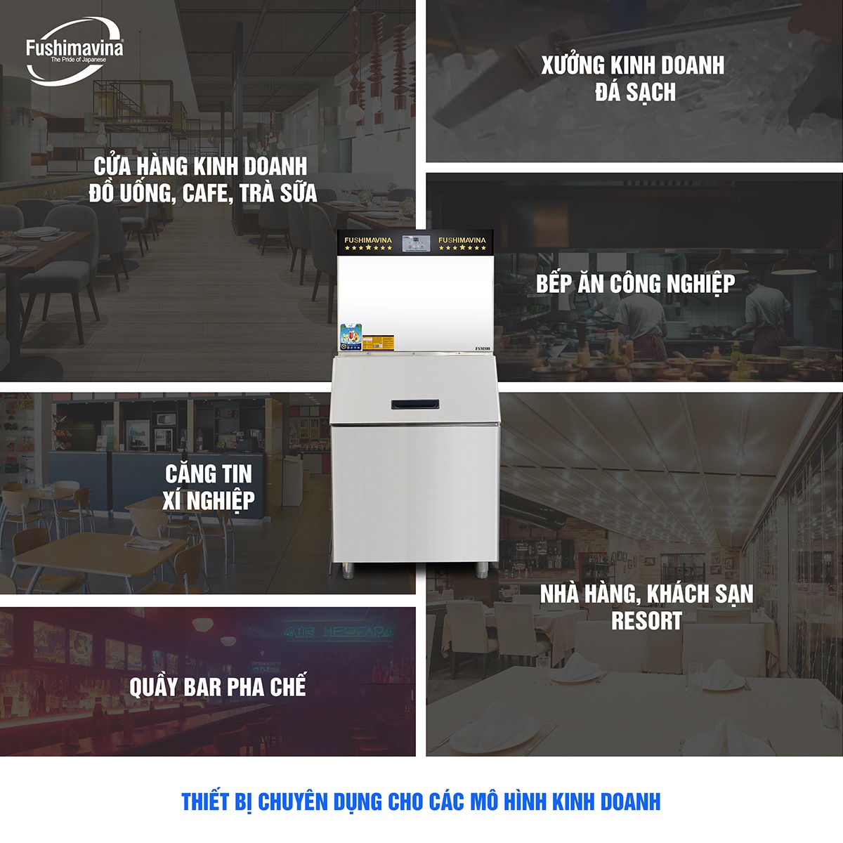 Máy làm đá viên 500kg Fushimavina - Ảnh 9