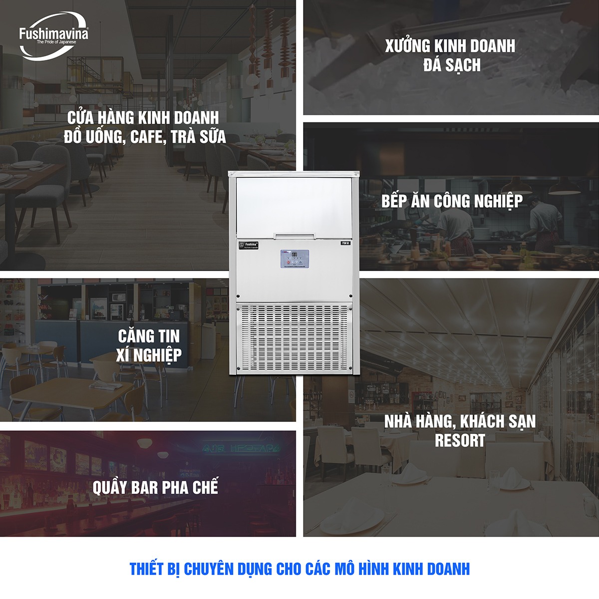 Máy làm đá viên 50kg Fushimavina - Ảnh 9