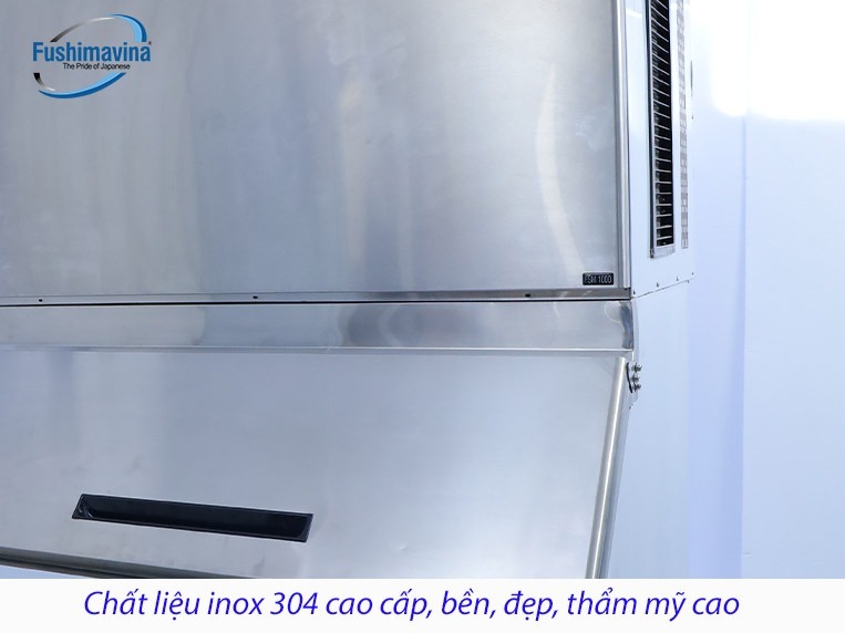 chọn máy làm đá vùng biển chất liệu inox 304