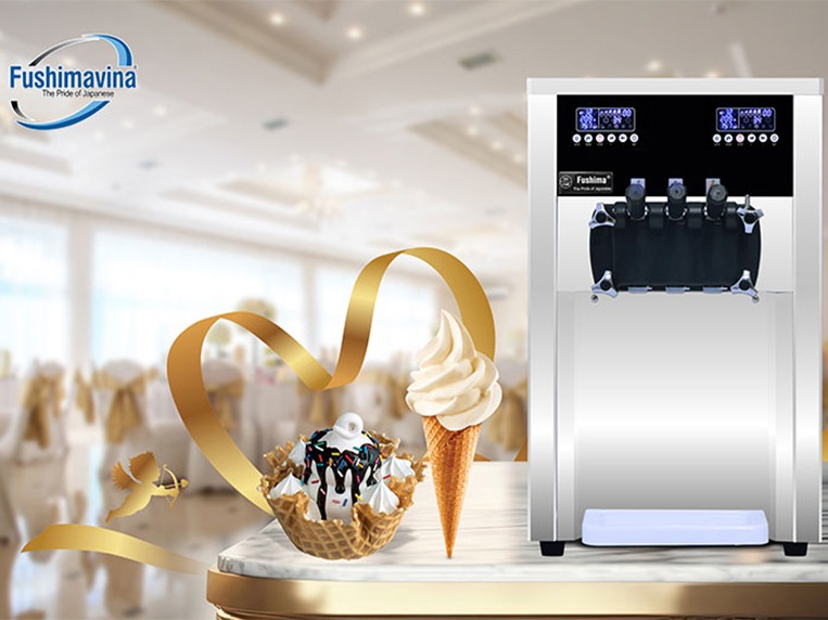 máy làm kem siêu tốc hiện đại được tích hợp chế độ vệ sinh tự động