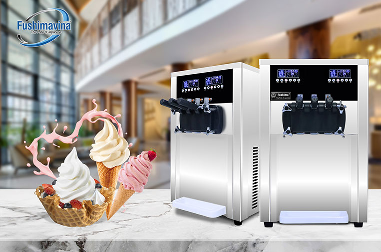 Máy làm kem tươi cao cấp 3 máy nén dạng bàn