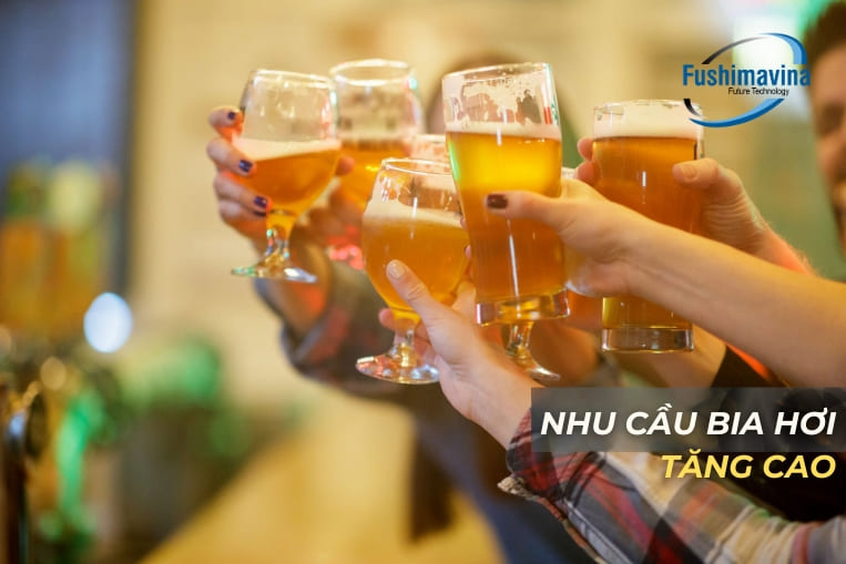 nhu cầu uống bia tăng cao