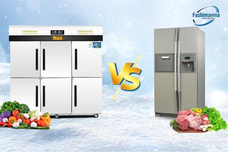 sự khác biệt của tủ đông công nghiệp và tủ lạnh