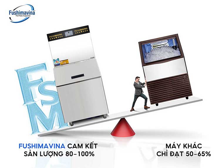 máy làm đá fushima đạt sản lượng trên 80%
