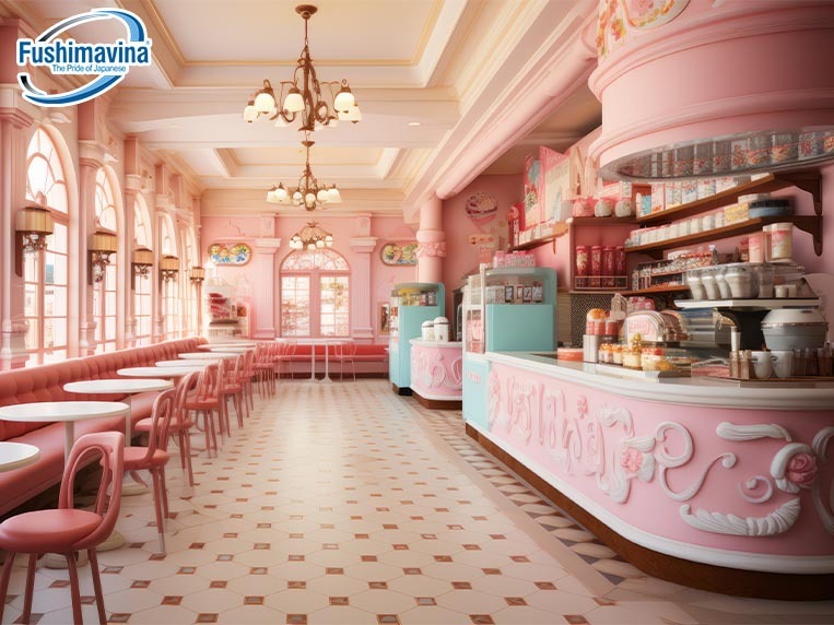 thiết kế quán kem nhỏ cần lựa chọn nội thất phù hợp