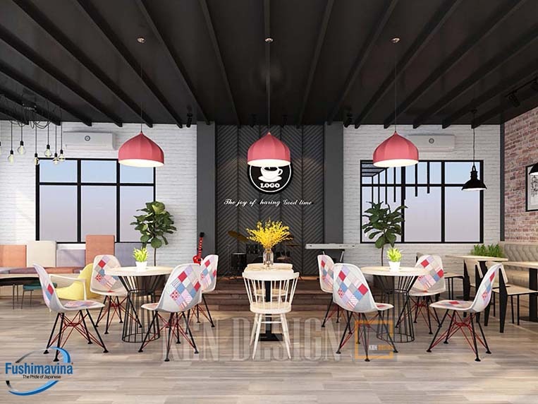 sử dụng nhiều chi tiết cầu kỳ để trang trí quán kem độc đáo