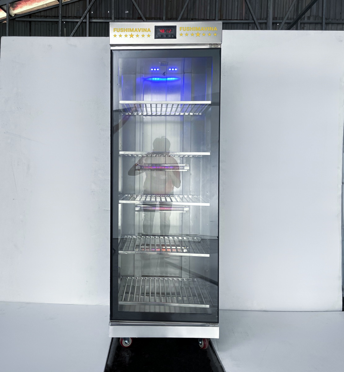 Tủ Sấy Bát Đĩa Cánh Kính 600L 2 Lớp Quạt Gió - Ảnh 2