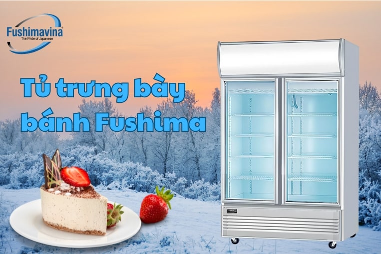 tủ 2 cánh trưng bày bánh Fushima