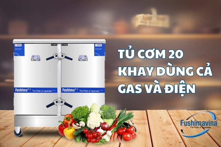 tủ hấp 20 khay đa dạng công năng nấu