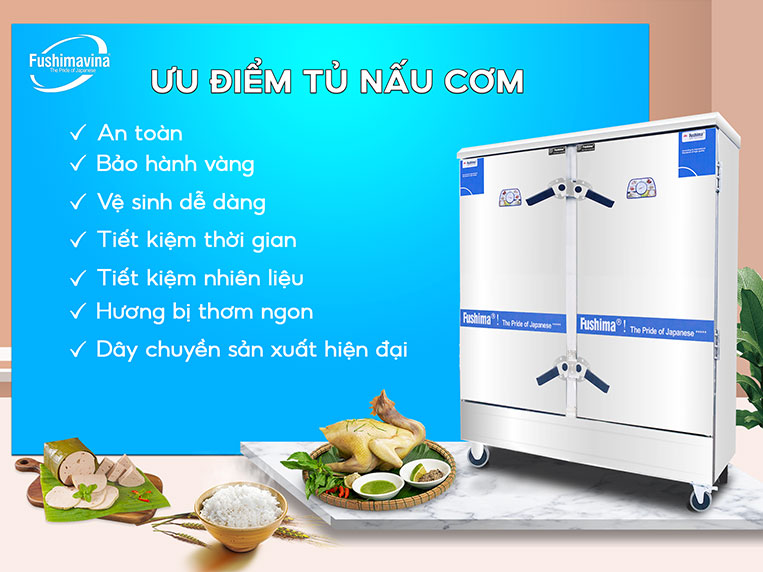 Ưu điểm nổi bật của tủ cơm điện 24 khay Fushima 