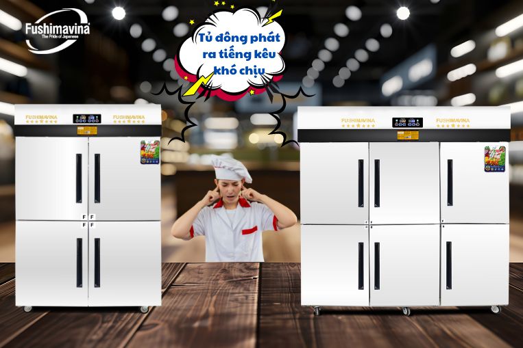 tủ đông kêu to