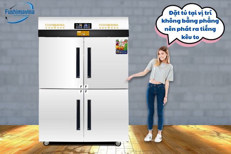 Do đặt tủ đông ở vị trí không bằng phẳng