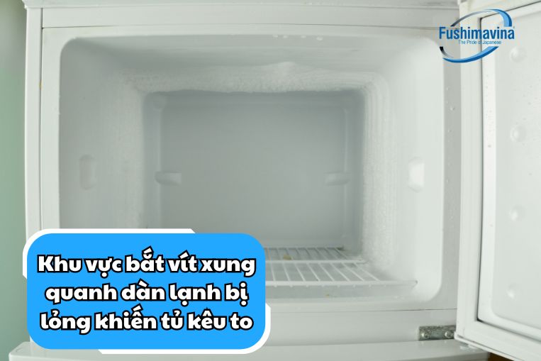 Do các vị trí bắt vít khu vực dàn lạnh bị lỏng