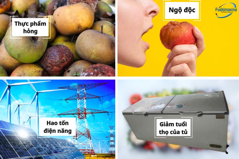 Những tác hại của việc tủ đông không toả ra hơi lạnh