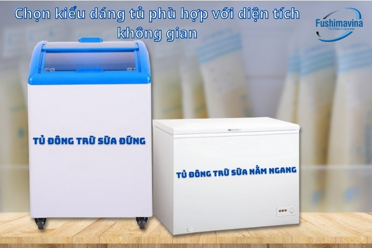 Lựa chọn kiểu dáng tủ đông đựng sữa phù hợp