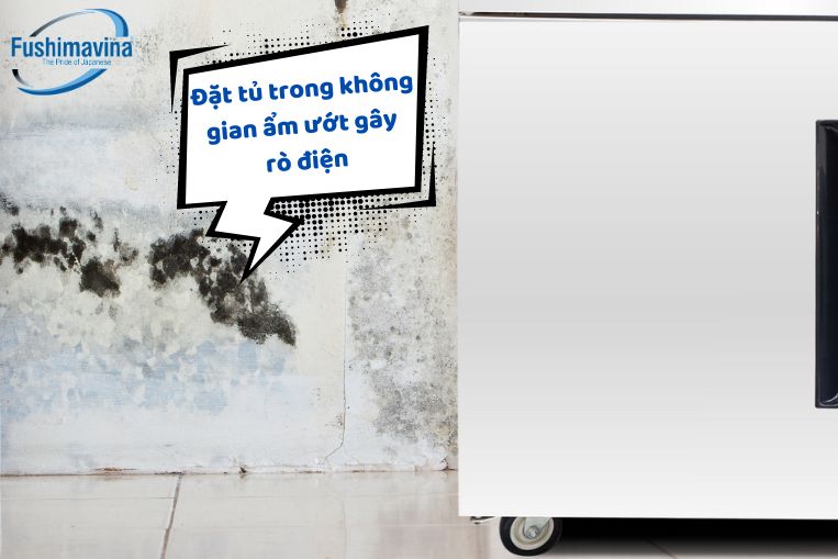 Do vị trí đặt tủ bị ẩm ướt