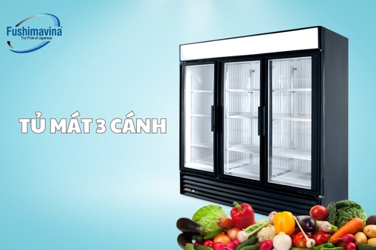 tủ mát 3 cánh cho mô hình kinh doanh lớn