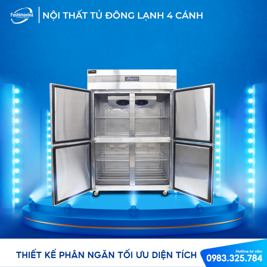 Tủ Mát Công Nghiệp 4 Cánh Quạt Gió - Ảnh 2