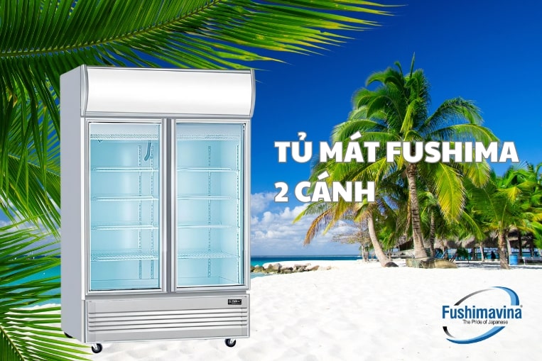 tủ mát trưng bày 2 cánh Fushima