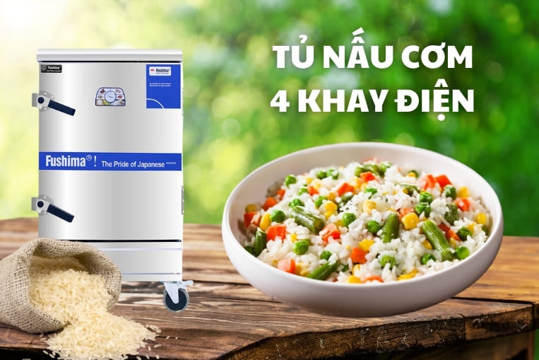 tủ nấu cơm 4 khay điện