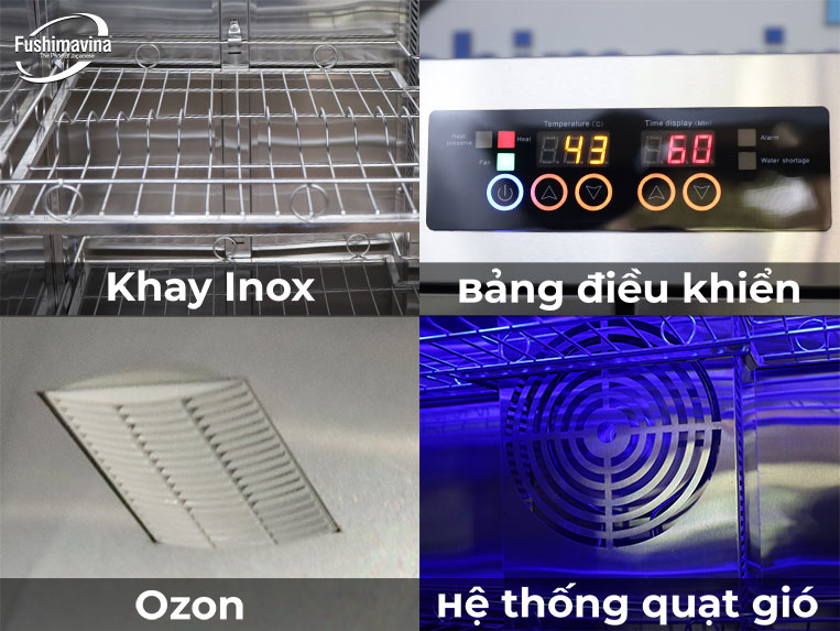 Linh kiện, cấu tạo tủ sấy bát