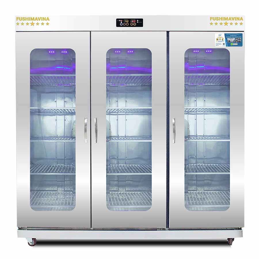 Tủ Sấy Bát Đĩa Cánh Kính 1800L 2 Lớp Quạt Gió