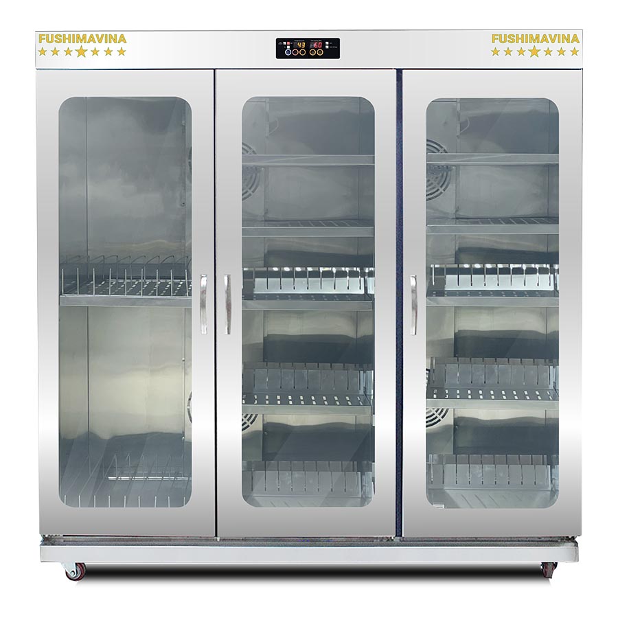 Tủ Sấy Dao Thớt 3 Cánh 2 Lớp Quạt Gió